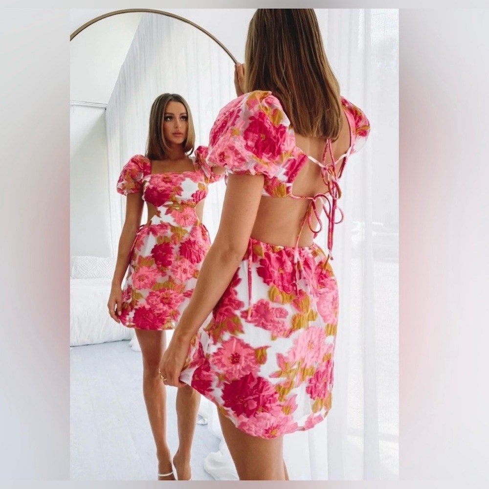 🆕NWT #263 ~ HELLO MOLLY WIDE EYED ANGEL DRESS FUCHSIA, SIZE XL, US~10 - Picture 5 of 16